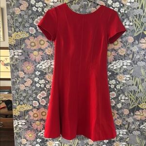 Banana Republic- SEAMED PONTE FIT-AND-FLARE DRESS  Elegant Red Women's Dress